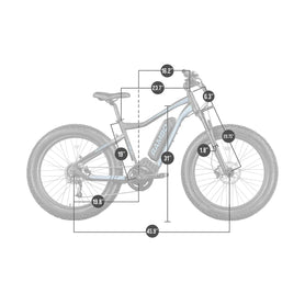 2022 Rambo Pursuit 750W 26" Ebike Dimensions