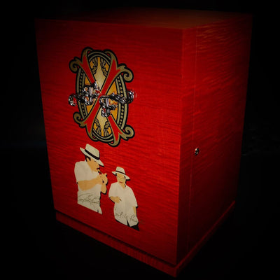 2024 OpusX Rare Black “The Best Is Yet To Come” Cabinet Humidor Red Closed