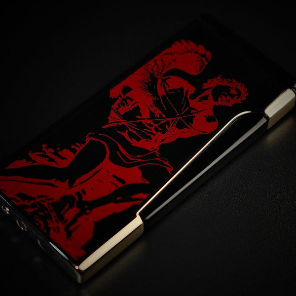 2024 LE God of Fire Never Back Down Retro Lighter Red Closed Angled