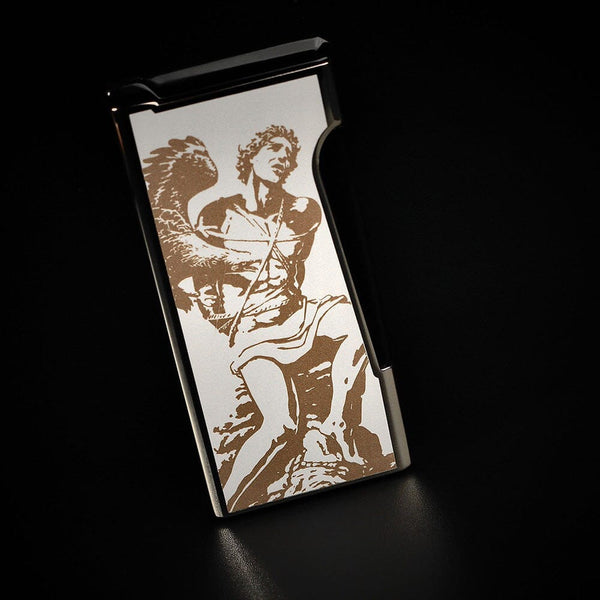 2024 LE God of Fire Never Back Down Retro Lighter White Closed