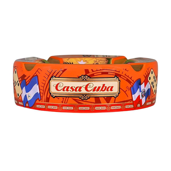 Casa Cuba Orange Ashtray Side View