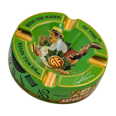 Arturo Fuente Journey Through Time Green Ashtray Top View