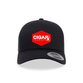 🎁 Black Curved Trucker with Red Classic Patch (100% off)