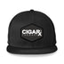 Black Flat Trucker with Black Classic Patch Front