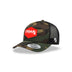 Camo Curved Trucker with Red Classic Patch