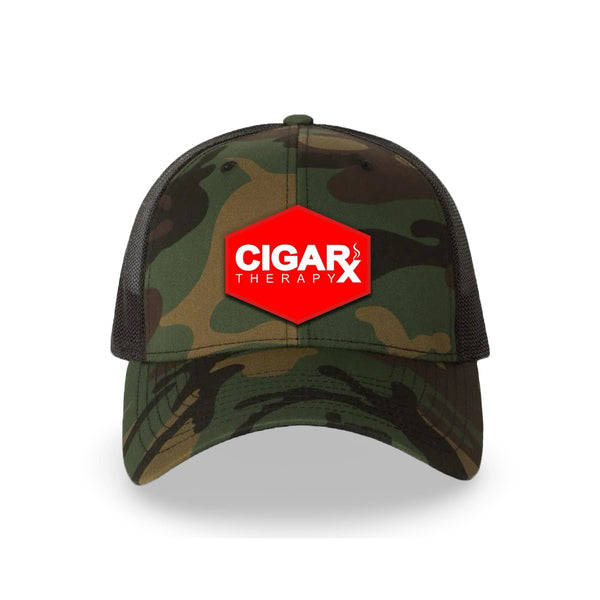 🎁 Camo Curved Trucker with Red Classic Patch (100% off)