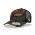 Camo Curved Trucker with Smokin Cock Patch Angled