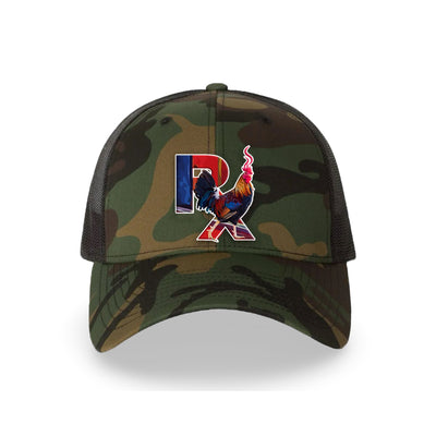 Camo Curved Trucker with Smokin Cock Patch