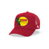 Red Curved Trucker with Green Rx on Yellow Patch