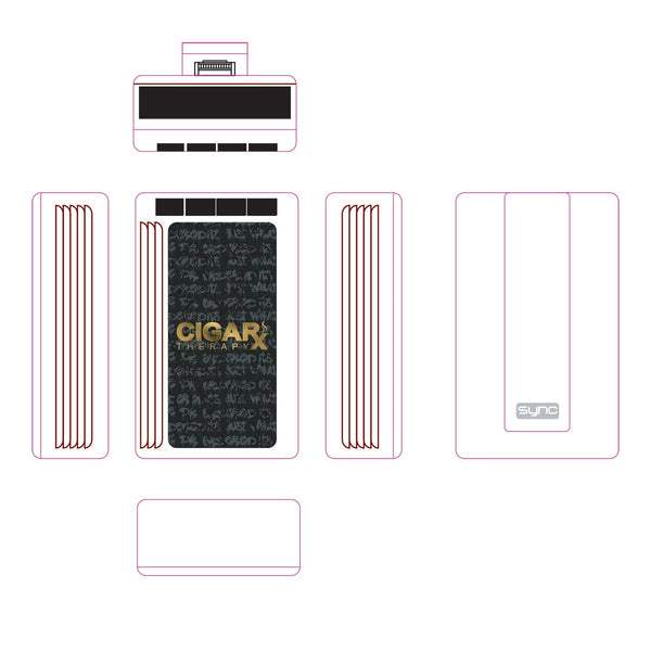 CIGARx Retro Pager Black n Gold BT Bumpboxx Designs