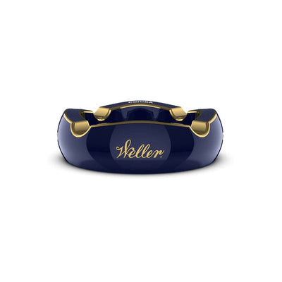 Cohiba Weller LE Blue & Gold Ashtray Side View