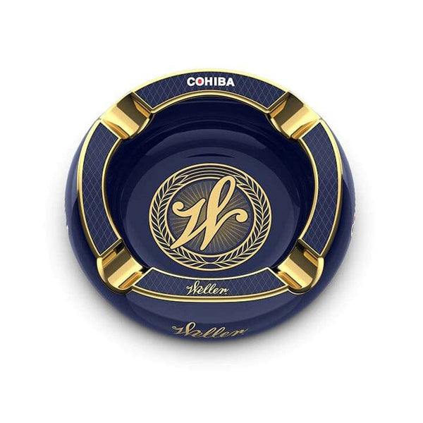 Cohiba Weller LE Blue & Gold Ashtray Top View