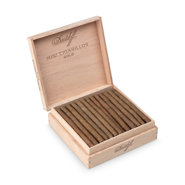 Davidoff Mini Cigarillos Gold Box of 50 Open