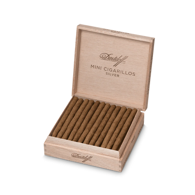 Davidoff Mini Cigarillos Silver Box of 50 Open