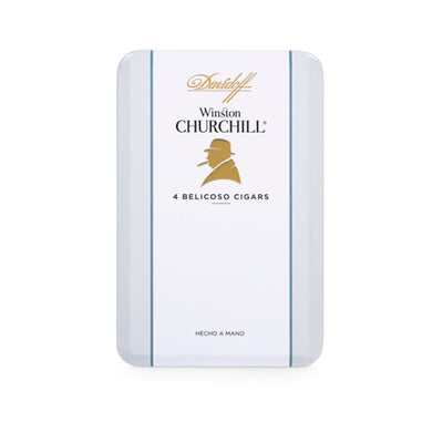 Davidoff Winston Churchill Traveller Belicoso Tin of 4 Front View