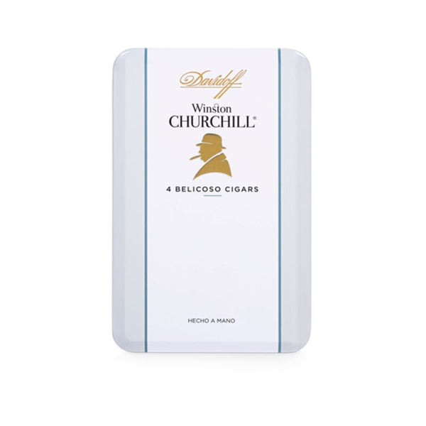 Davidoff Winston Churchill Traveller Belicoso Tin of 4 Front View