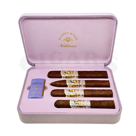 La Aroma de Cuba Noblesse 4-Cigar + S.T. Dupont Lighter Gift Set Open