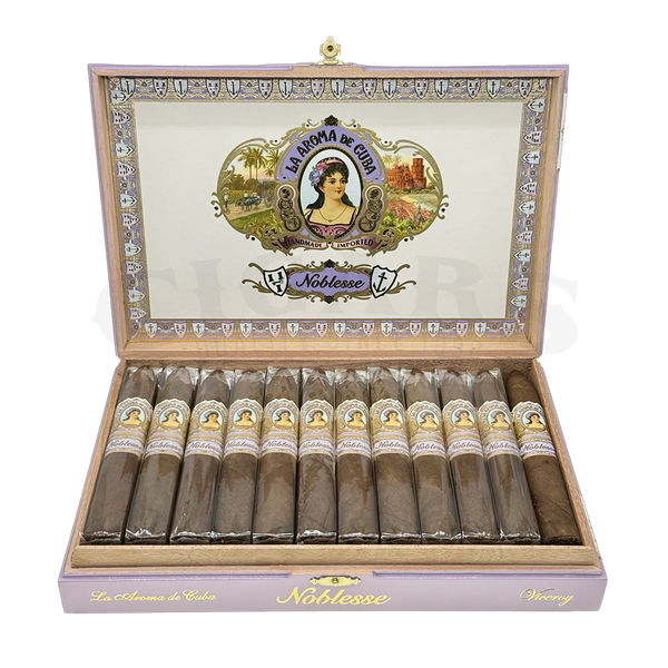 La Aroma de Cuba Noblesse Viceroy Torpedo Open Box