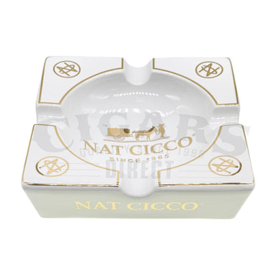 Nat Cicco White Ceramic Ashtray Front View