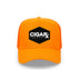 Orange Curved Trucker with Black Classic Patch Front