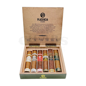 Plasencia Robusto Holiday Collection Open Box Front View