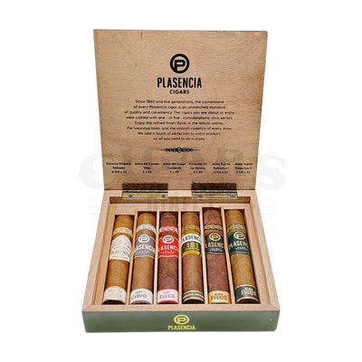 Plasencia Robusto Holiday Collection Open Box Front View