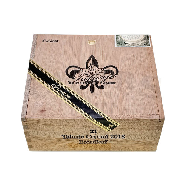 Tatuaje Nicaragua Cojonu 2018 Reserva Broadleaf Double Robusto Closed Box